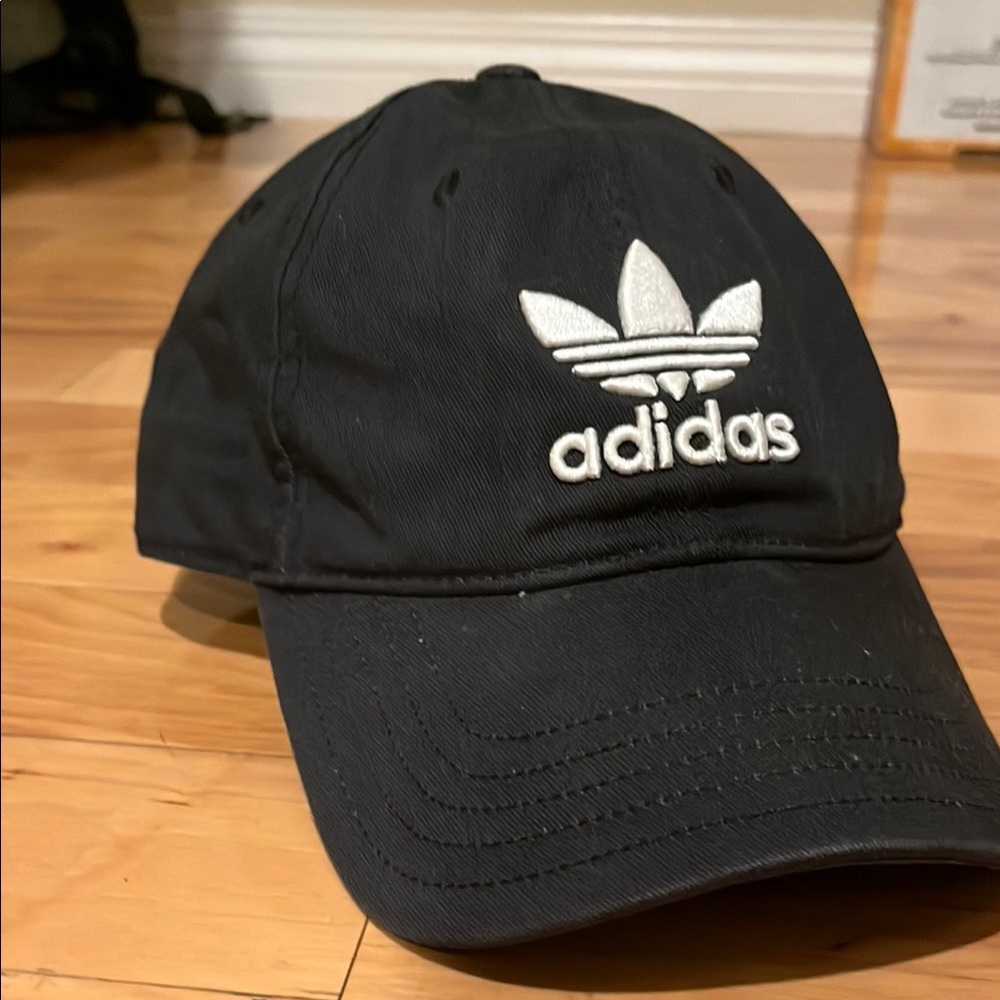 Adidas Black Hat with White Emblem Unisex One Size
